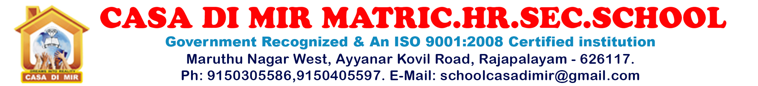 CASA DI MIR MATRIC.HR.SEC.SCHOOL شعار